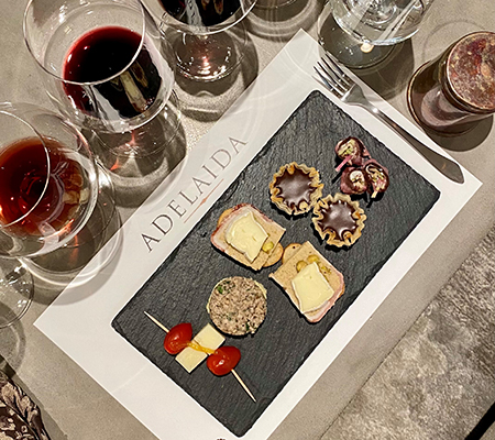A setting of the Adelaida Food and Wine Pairing